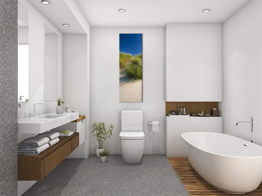 Bilderdepot24 Bild auf Leinwand | Dünengräser 1 in 50x60 cm als Wandbild | Wand-deko Dekoration Wohn
