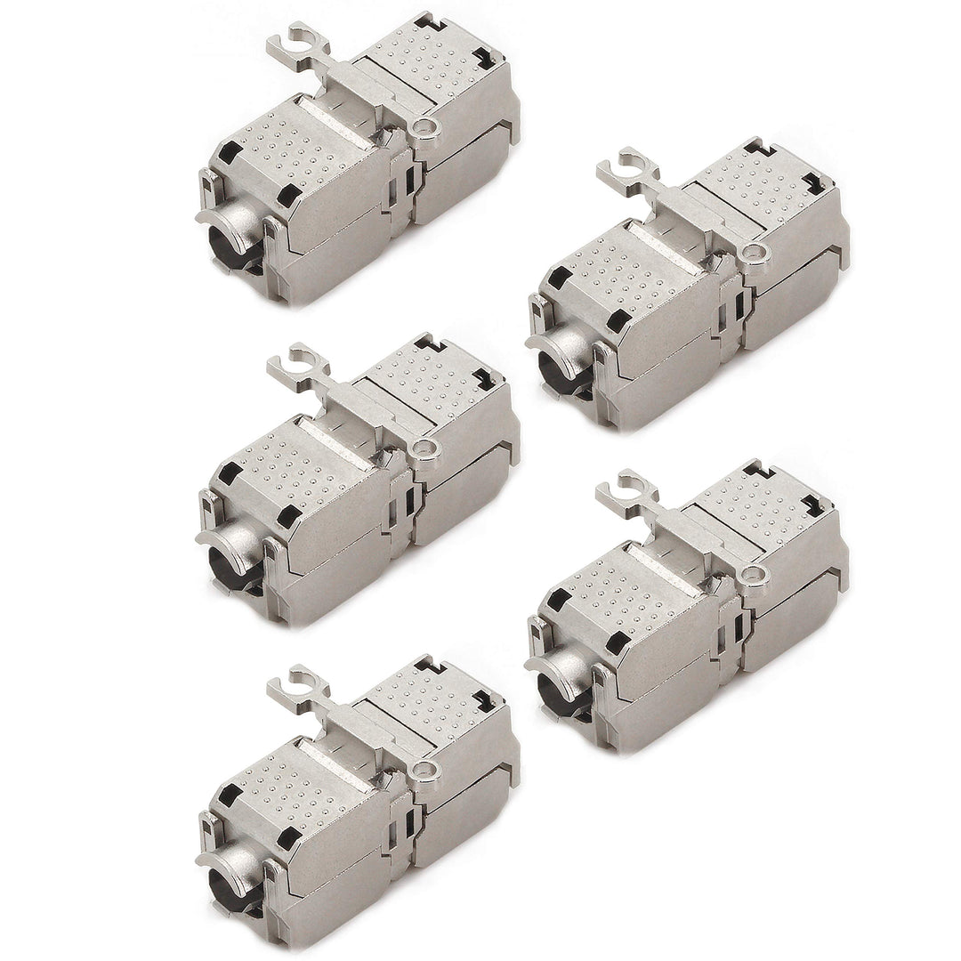 1aTTack.de Cat. 6A Keystone Verbinder werkzeuglos Schneidklemme auf Schneidklemme AWG 22 bis AWG 26