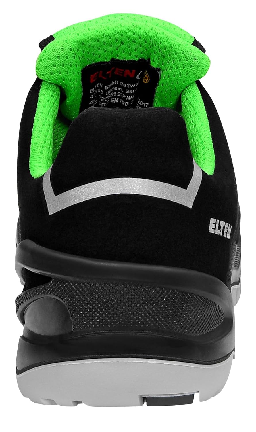 ELTEN Sicherheitsschuhe Impulse Green Low ESD S1P, Damen und Herren, Textil, Kunststoffkappe (Leicht