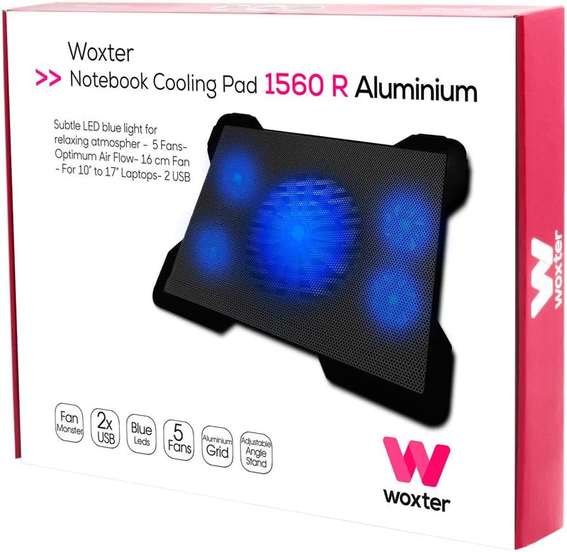 Woxter Notebook Cooling Pad 1560 R - Basis-Kühlventilator für Laptop, Universal