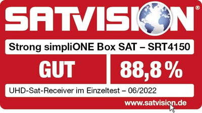 STRONG SRT-4150 simpliONE Box Satelliten-Receiver und Android Streaming-Box (4k UHD, Android TV, Auf