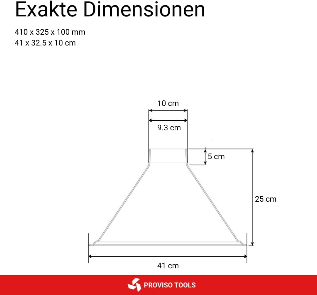 PROVISO TOOLS Absauganlage, Absaugung Werkstatt, Absaugung, Trichter gross, Absaugtrichter, Trichter