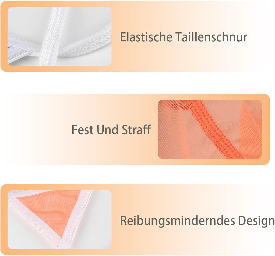 Niedrige Taille Herren Strings Weich und Bequem Leicht Dehnbar L Schwarzorangegelb, L Schwarzorangeg