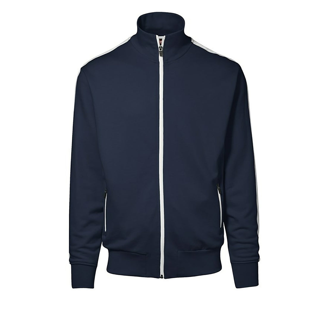 ID Herren Sweatjacke CARDIGAN m. Kontraststreifen (3XL, navy)