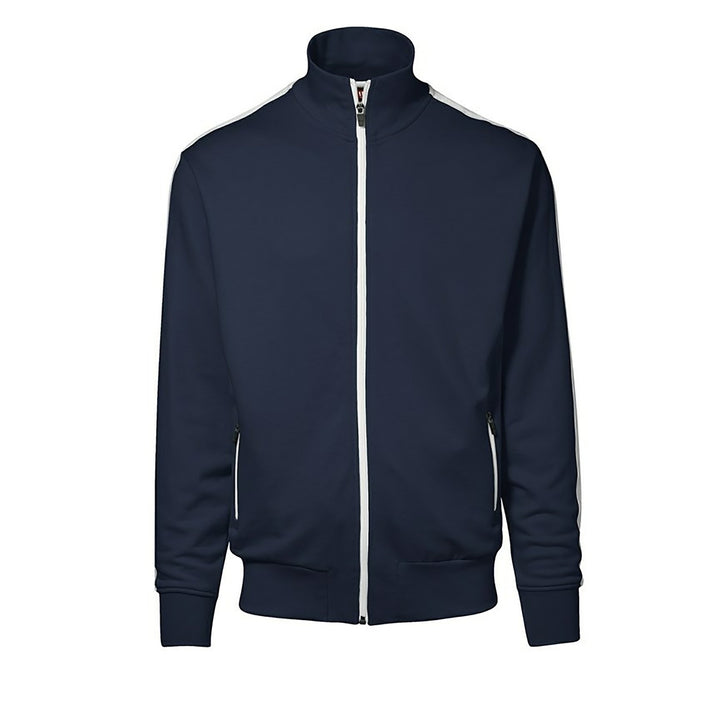ID Herren Sweatjacke CARDIGAN m. Kontraststreifen (3XL, navy)