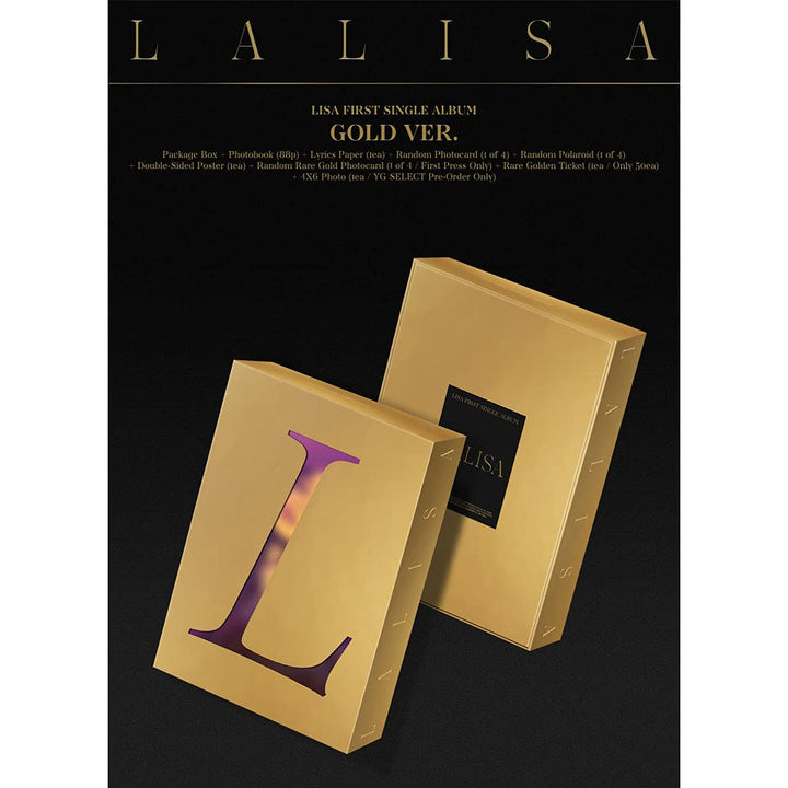 LALISA LISA First Single Album [Incl. Pre-Order Benefit] (GOLD VER.)