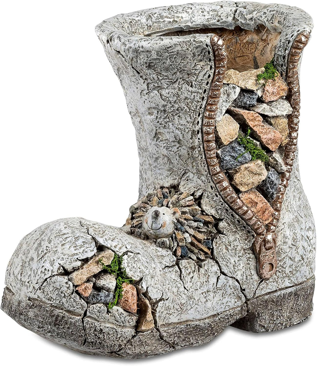 DanDiBo Pflanztopf Stiefel aus Magnesia Blumentopf 32 cm wetterfest frostfest 715432 Pflanzgefäss Üb