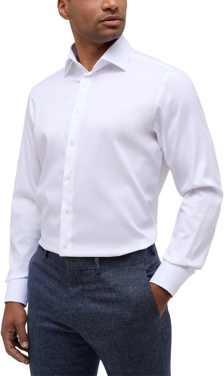 ETERNA Herren Performance Shirt MODERN FIT 38 Weiss, 38 Weiss