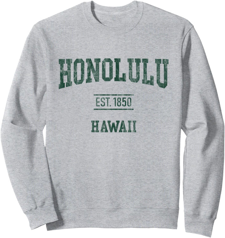 Honolulu Hawaii Text-Sport-Stil im Used-Look Sweatshirt