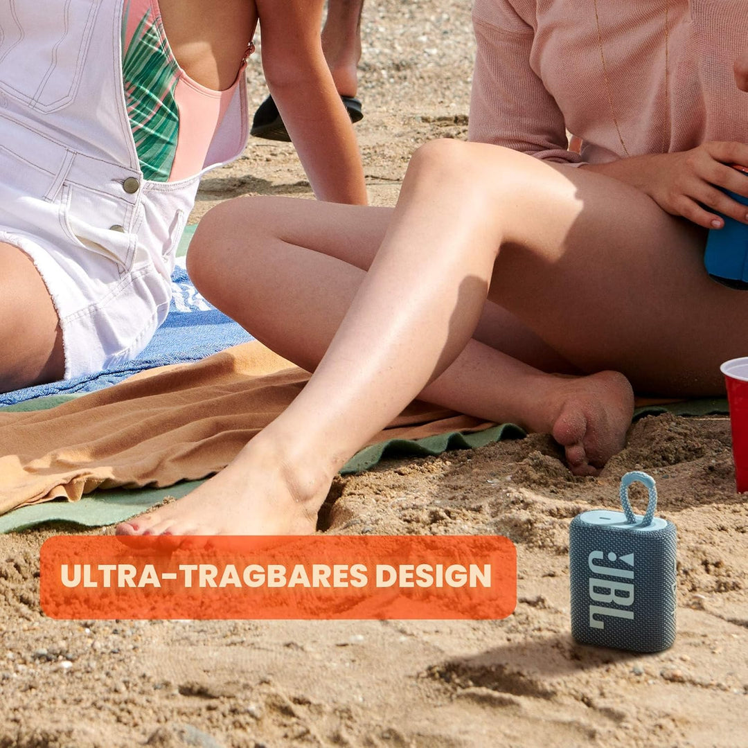 JBL Go 3: Tragbarer Lautsprecher mit Bluetooth, eingebauter Akku, wasserdicht und staubdicht - Squad