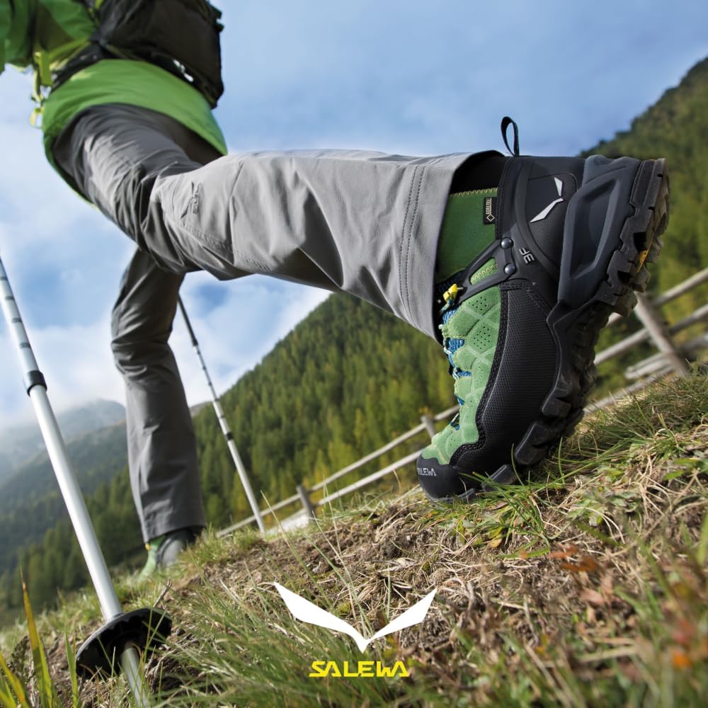 Salewa Herren Ms Alp Trainer Mid GTX Trekking-& Wanderstiefel 39 EU Ombre Blue Fluo Orange, 39 EU Om