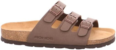 Rohde Alba 5618 Damen Pantoletten Clogs Weite G 37 EU Braun, 37 EU Braun