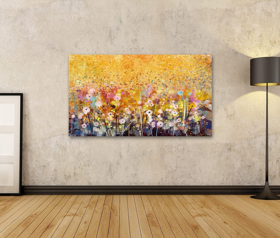 islandburner Bild auf Leinwand Aquarell Rote Mohnblumen Bilder Wandbilder Poster Leinwand 100x57cm,