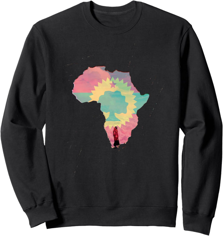 Oromo flag Ethiopian Oromian on African map proud gift Sweatshirt