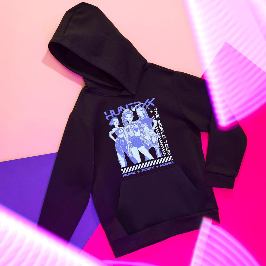 KPop Demon Hunters Offiziell Hoodie Mädchen Teenager, Taschen Fleece Pullover, Anime Huntrix Saja Bo