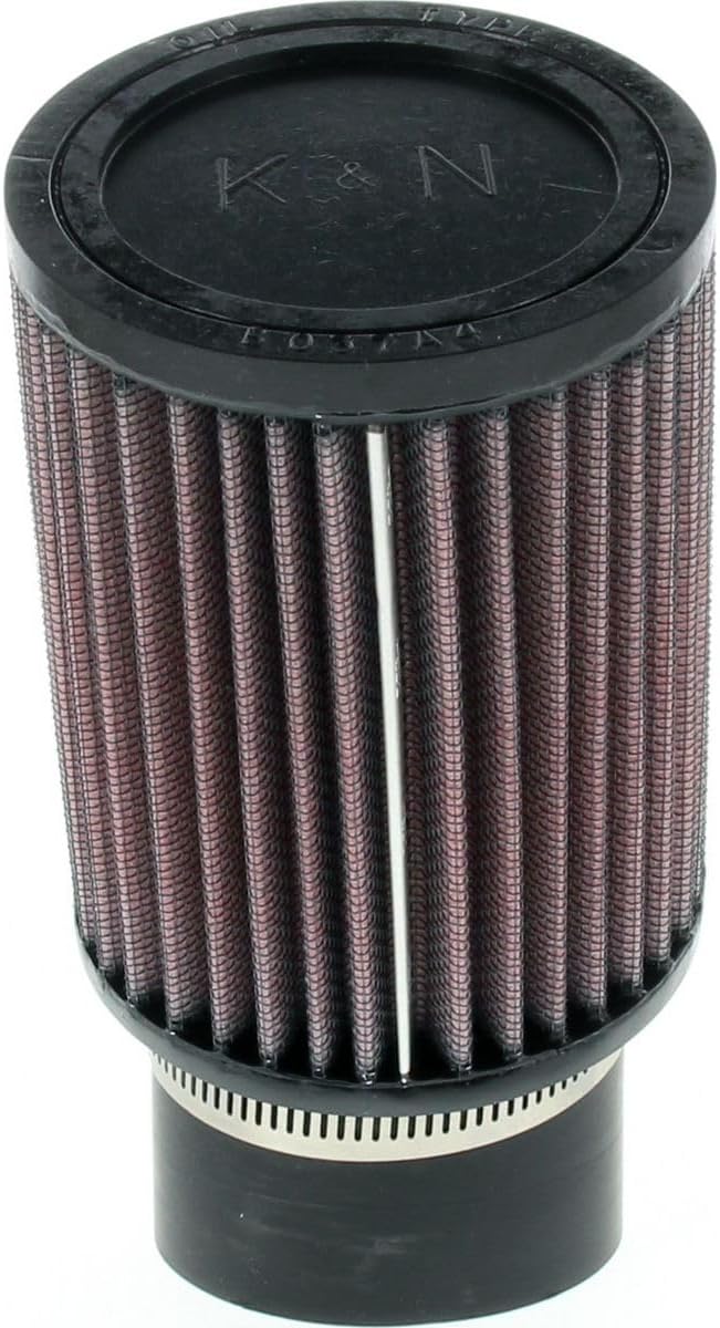 K&N RU-1760 KFZ und Motorrad Gummi Universalluftfilter, Rot