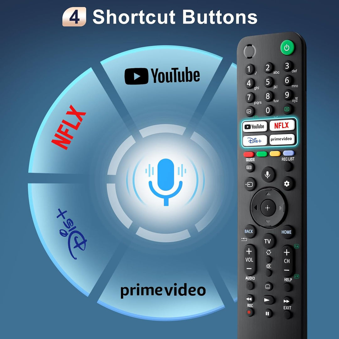 Sprach für Sony TV Fernbedienung Bravia,Ersatz für Alle Sony Fernseher Remote mit Vioce Fuction für