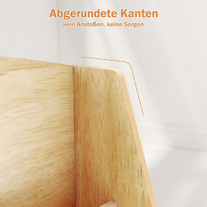 4 Tier Bücherregal Kinder Montessori Kinderregal 88cm Höhe, Kinderzimmer Spielzeug Aufbewahrung Büch