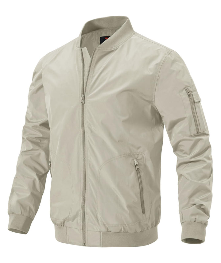 Herren Jacken Leichte Windbreaker Übergangsjacke Bomberjacke Frühling Herbst Fliegerjacke Stehkragen