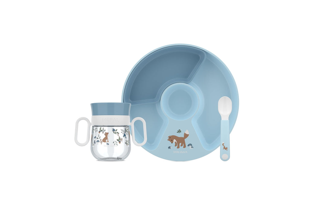Mepal - Babygeschirr Set Mio Little Dutch - Inklusive auslaufsicherem Trinklernbecher, Kinderteller
