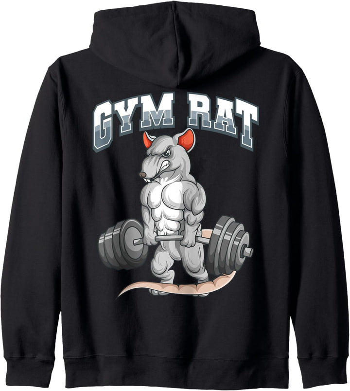 Gym Rat Fitness Ratte Bodybuilding Ratten Kapuzenjacke