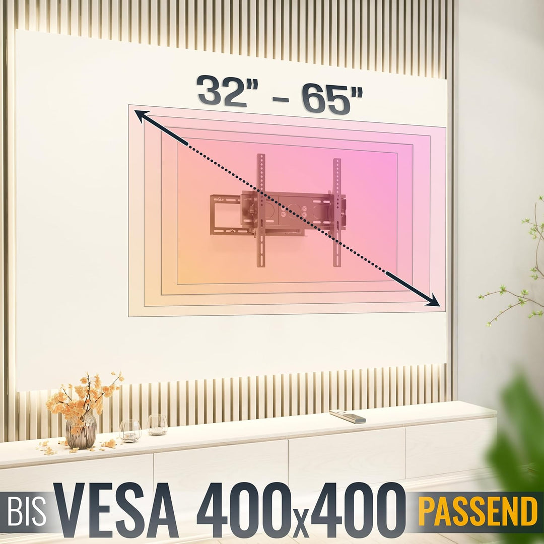 RICOO TV Wandhalterung Fernseher Schwenkbar Neigbar für 30-65 Zoll, Universal TV Halterung R08, Fern