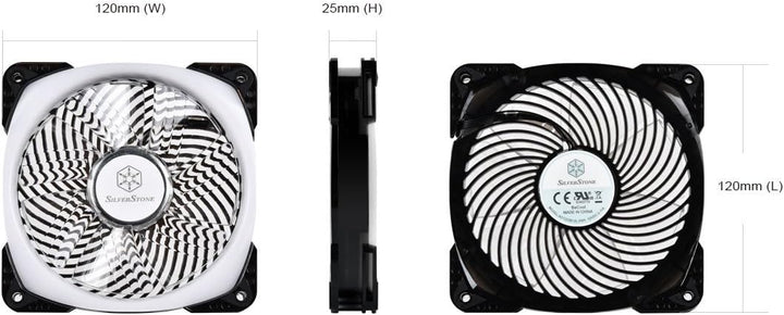 SilverStone SST-AP124-ARGB - Air Penetrator 120mm Hochleistungs-Gehäuselüfter mit addressierbaren RG