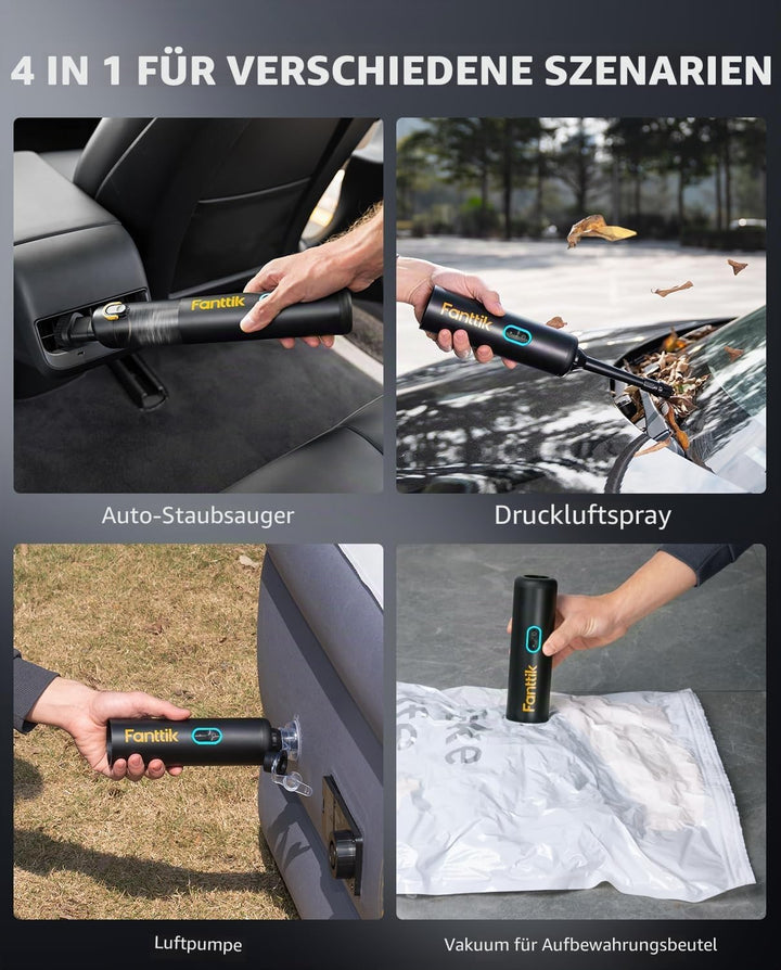 Fanttik Slim V8 Apex Akku-Autostaubsauger Slim V10 Apex Kabelloser 4-in-1 Auto & Mini-Handstaubsauge