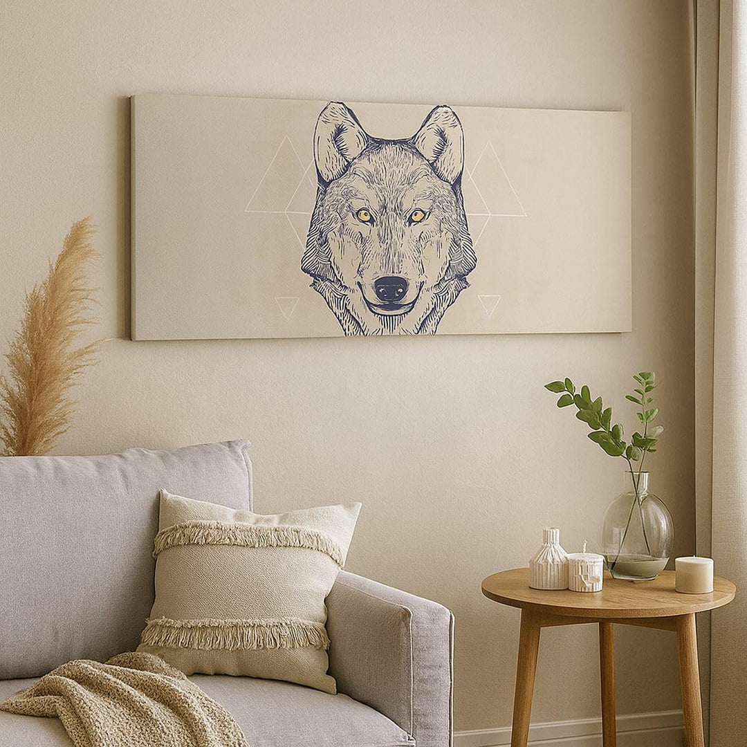 Wandbilder Dekoration Wohnzimmer Husky Hund Portrait Plakat Panorama Bilder auf Leinwand 120x50cm Le