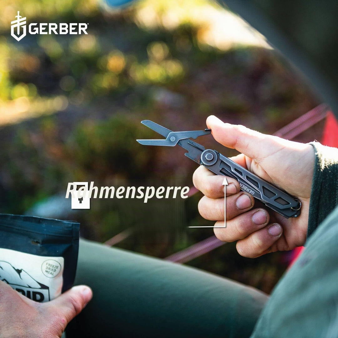 Gerber Taschenmesser mit 4 Funktionen, Multitool mit glatter Klinge, ArmBar Slim Cut, Dunkelgrau, Ed