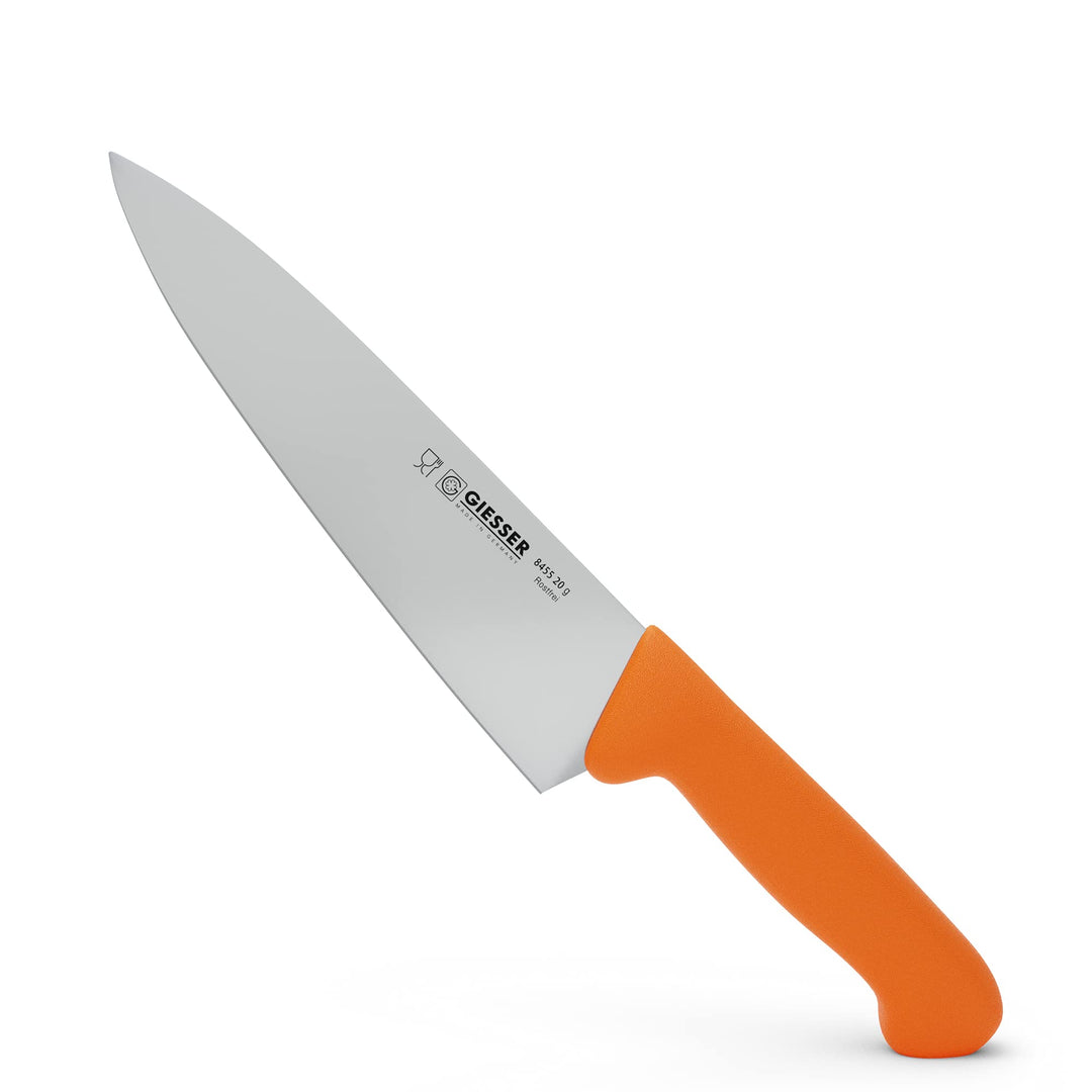 Giesser seit 1776 - Made in Germany - Kochmesser orange, Basic Orange, Klinge 20 cm, rutschfest, sch