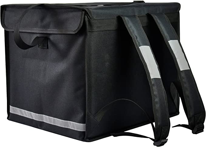 Delivery Bag Store Sicherheit – Reflektierende Einsätze für Sicherheit bei Nacht (schwarz), Schwarz