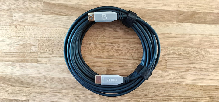 Tradebit - 8K HDMI Fibre Optic Cable 20M HDMI 2.1 48Gbps 8K @ 60Hz 4K @ 120Hz Dynamic HDR/eARC/HDCP