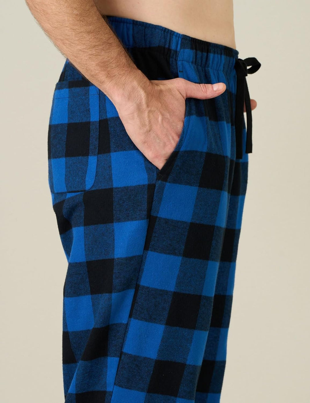 LAPASA Herren Fleece Pyjamahose Relaxed Fit Lounge Hose M128 S Wärmer: Baumwollflanell Baumwollflane