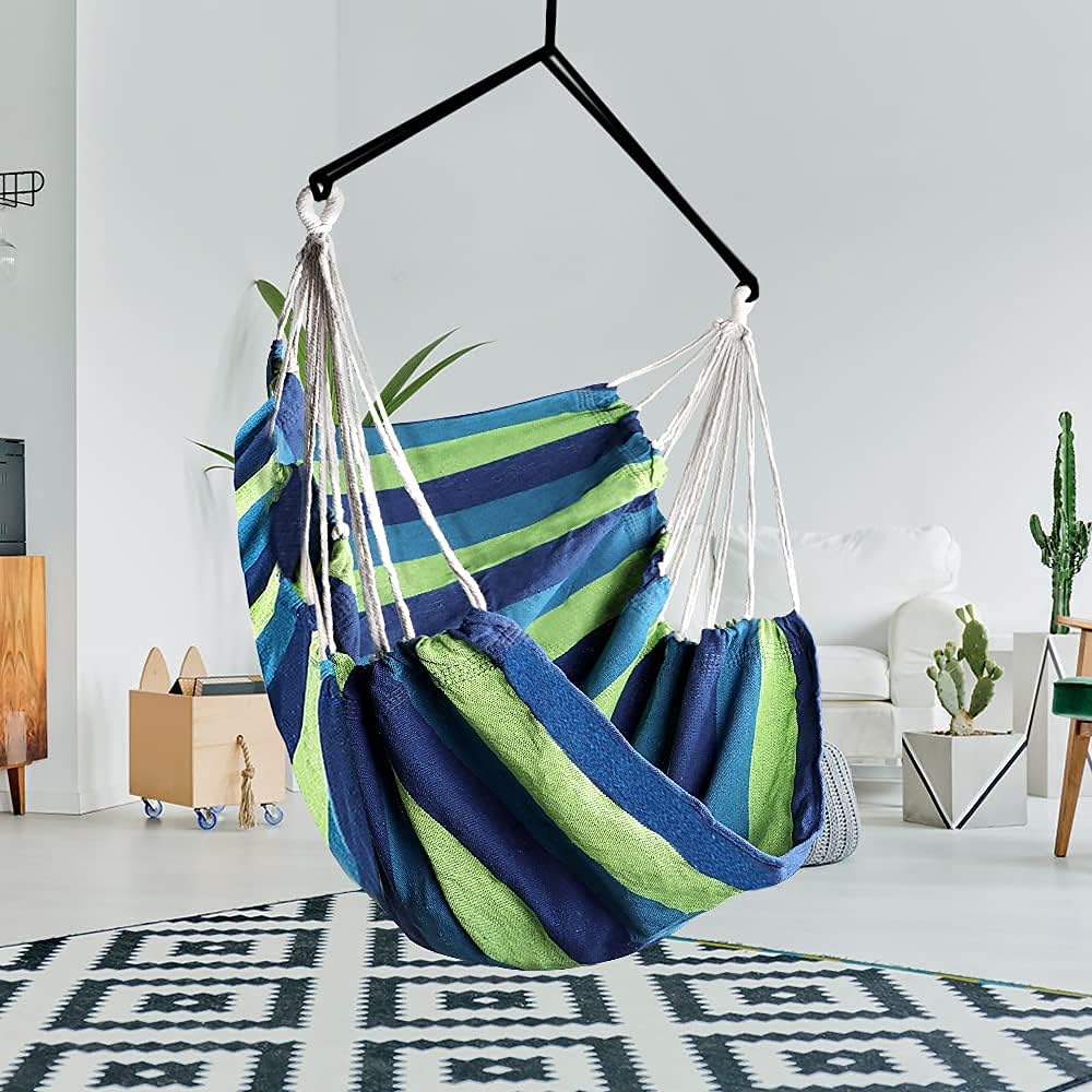 Gohytal Hängesessel Outdoor, Hängestuhl Indoor Grosse Hängematte für Kinder & Erwachsene, 100x130cm