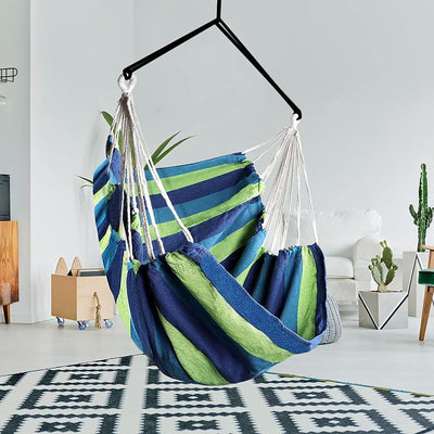 Gohytal Hängesessel Outdoor, Hängestuhl Indoor Grosse Hängematte für Kinder & Erwachsene, 100x130cm