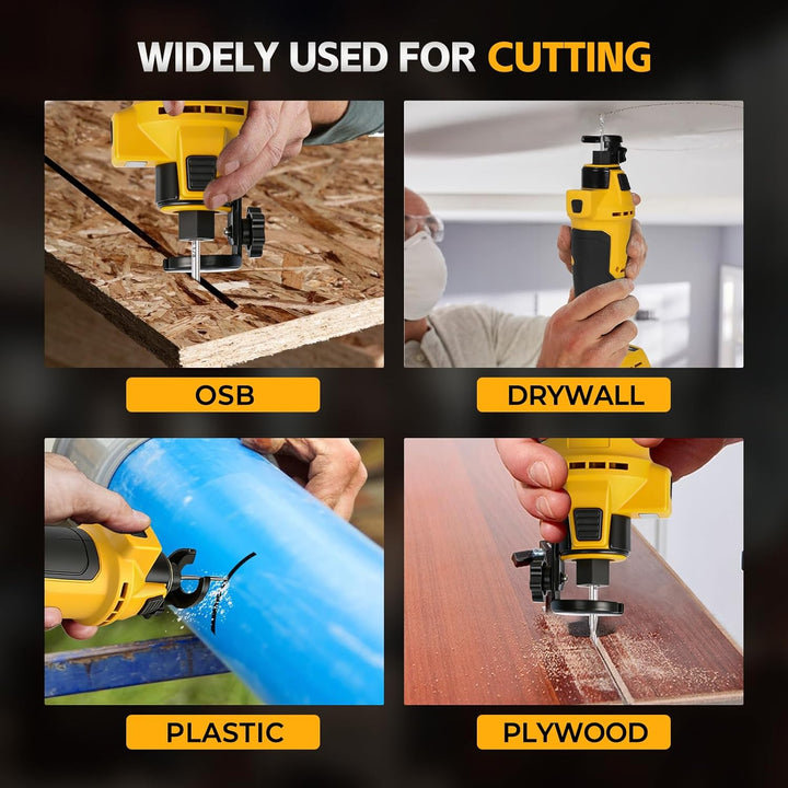 Akku-Trockenbau-Ausschnittwerkzeug, kompatibel mit Dewalt 18 V 20 V Akku, 30000 U/min bürstenloser T