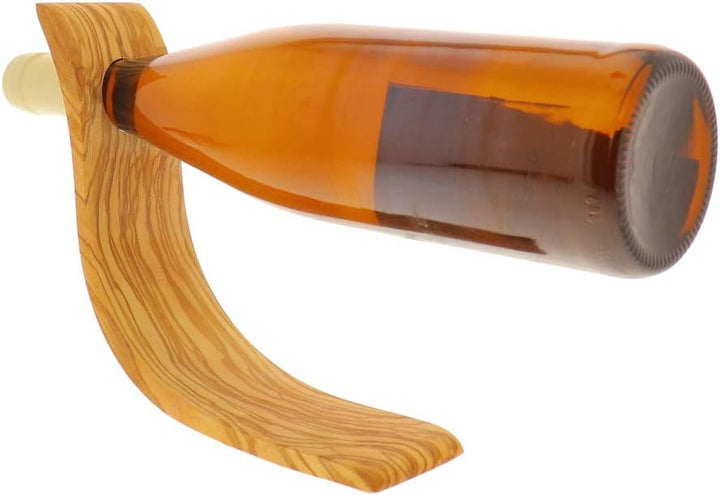 HOFMEISTER® Flaschenhalter aus geöltem Olivenholz, geschwungen, zum waagerechten Halten von Flaschen
