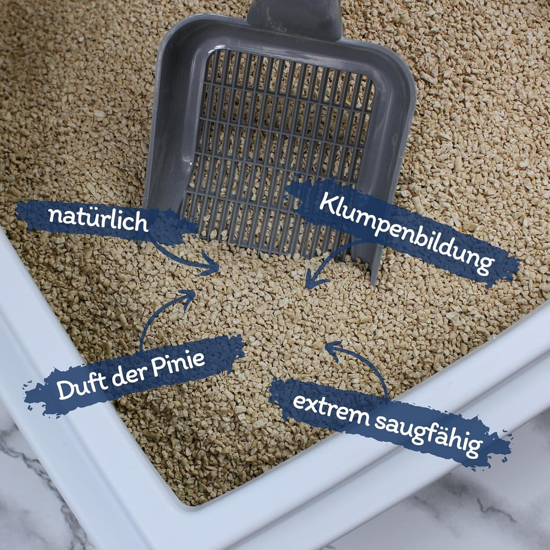 Lyra Pet® | 3 x 10 Liter Lyra Power Pinien Klump Katzenstreu + 2 Mäuse | Natürliche, biologisch abba