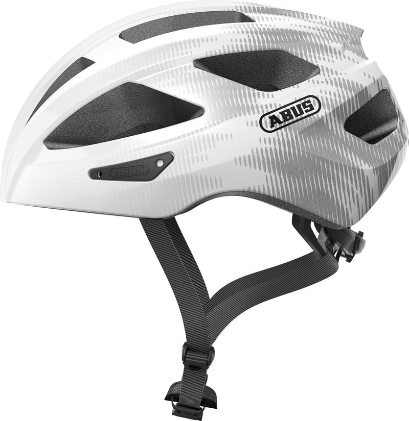 ABUS Rennradhelm Macator - sportiver Fahrradhelm für Einsteiger - auch für Zopfträger/-innen - für D