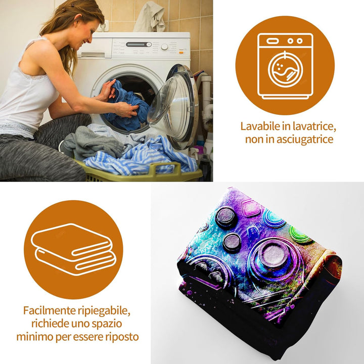 Gamepad Decke,3D Gamepad Muster Flanelldecke,Flauschig Weich Und Warme Zimmer Decor Decken,Für Teens