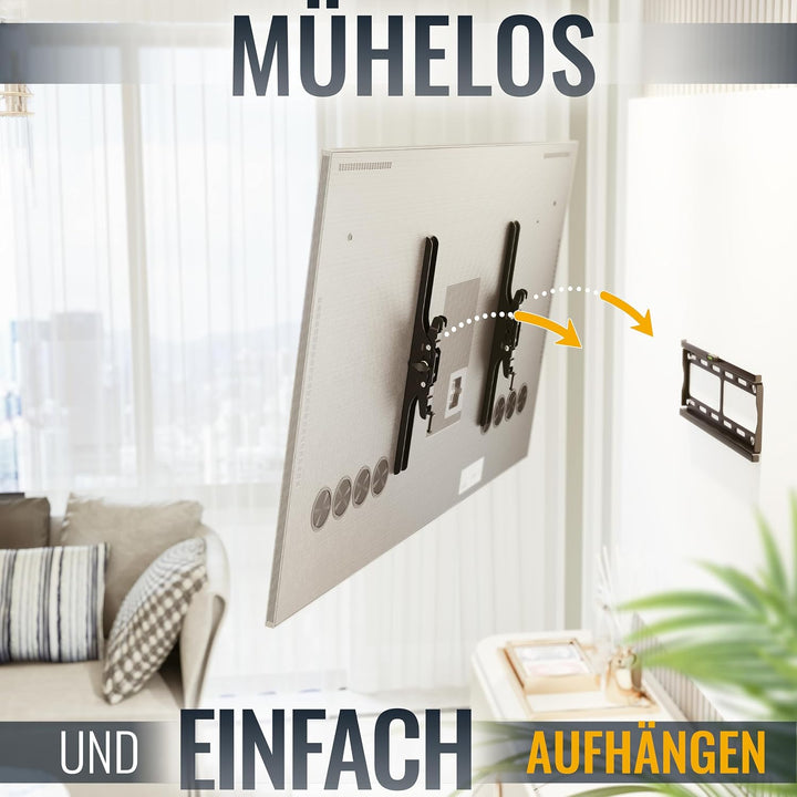 RICOO TV Wandhalterung Fernseher Halterung Neigbar Flach Ultra Slim für 32-65 Zoll R09 RICOO Wandhal