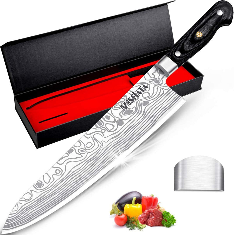 MOSFiATA Kochmesser Superscharfes Profi-Küchenmesser 10 Zoll Kuchen Messer Fleischmesser Deutscher E