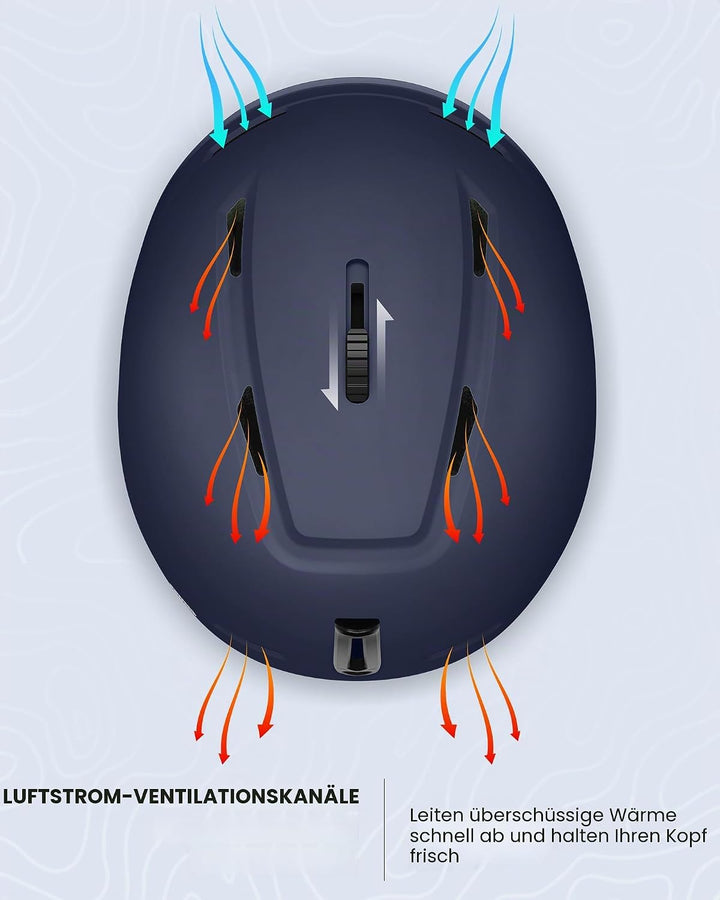 OutdoorMaster MIPS Skihelm, Snowboardhelm für Herren und Damen, Snowboard Helm mit Ventilationssyste