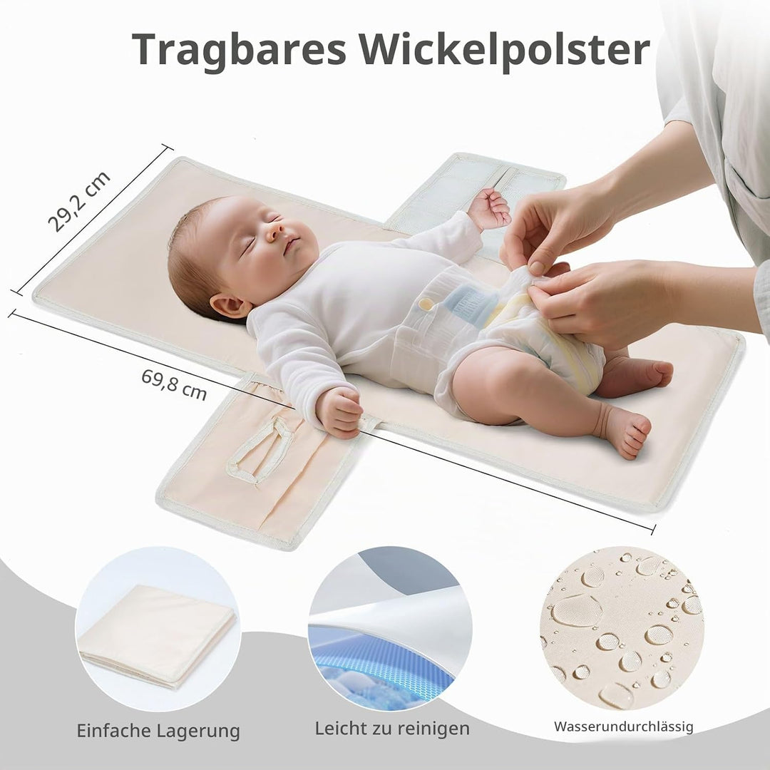 CEI-CEI Baby Wickeltasche/Rucksack mit Isolierter Flaschentasche, Wasserdichtes Neoprengewebe, Wicke