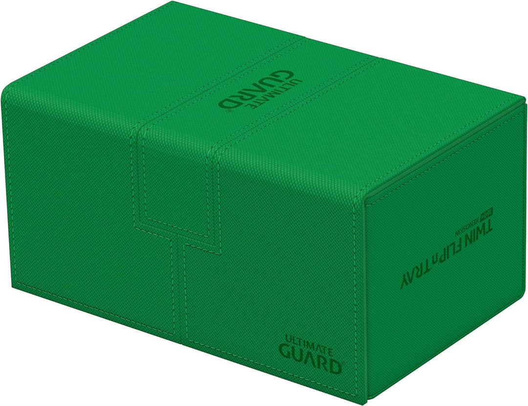Ultimate Guard UGD011238 Twin Flip`n`Tray 160+ XenoSkin Monocolor Grün Kartenbox, Grün