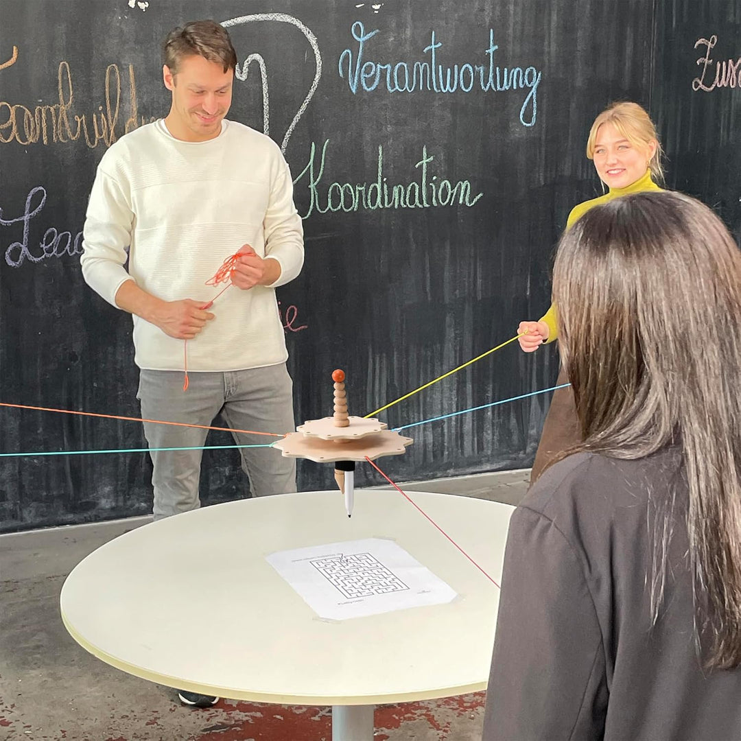 XXL Kreiselzeichner Teambuilding Kooperationsspiel Lernspiel Gruppenspiel Strippenzieher Interaktion