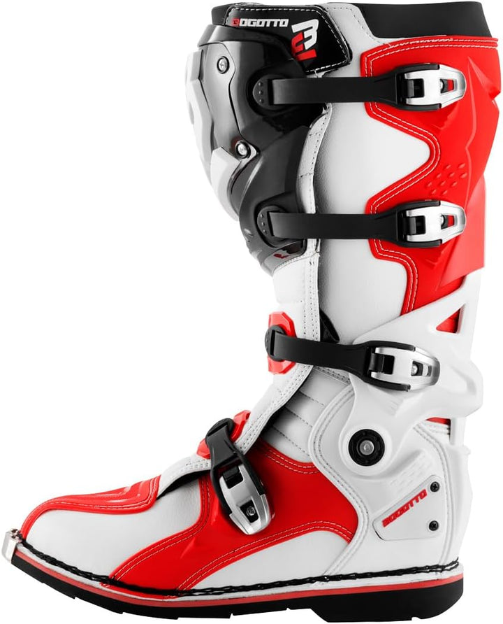 Bogotto MX-7 S Motocross Stiefel, rot/schwarz/weiss, 44