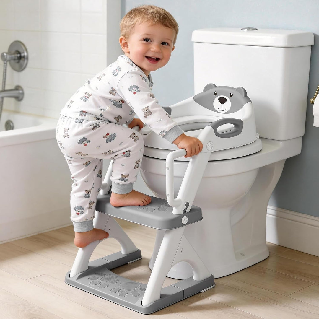 SKYROKU Toilettensitz 2 in 1 Toiletten Aufsatz für Kinder 2-7 Jahre Upgraded Stabil bis 90kg PP(BPA-