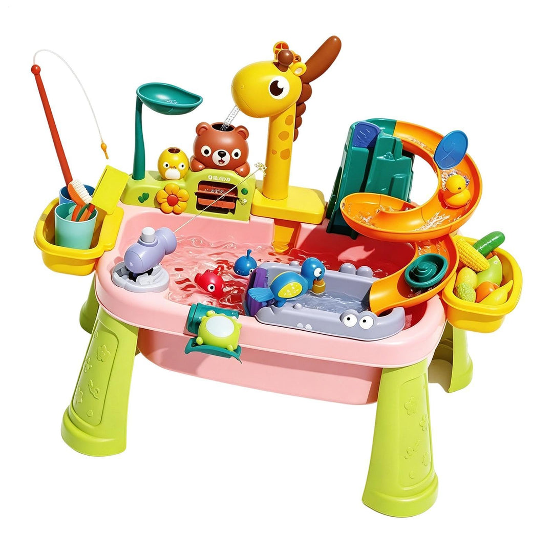 Generisch Wassertisch, Giraffen-Wasserhahn Angelspielzeug, Spielküchenspüle Mit Fliessendem Wasser,